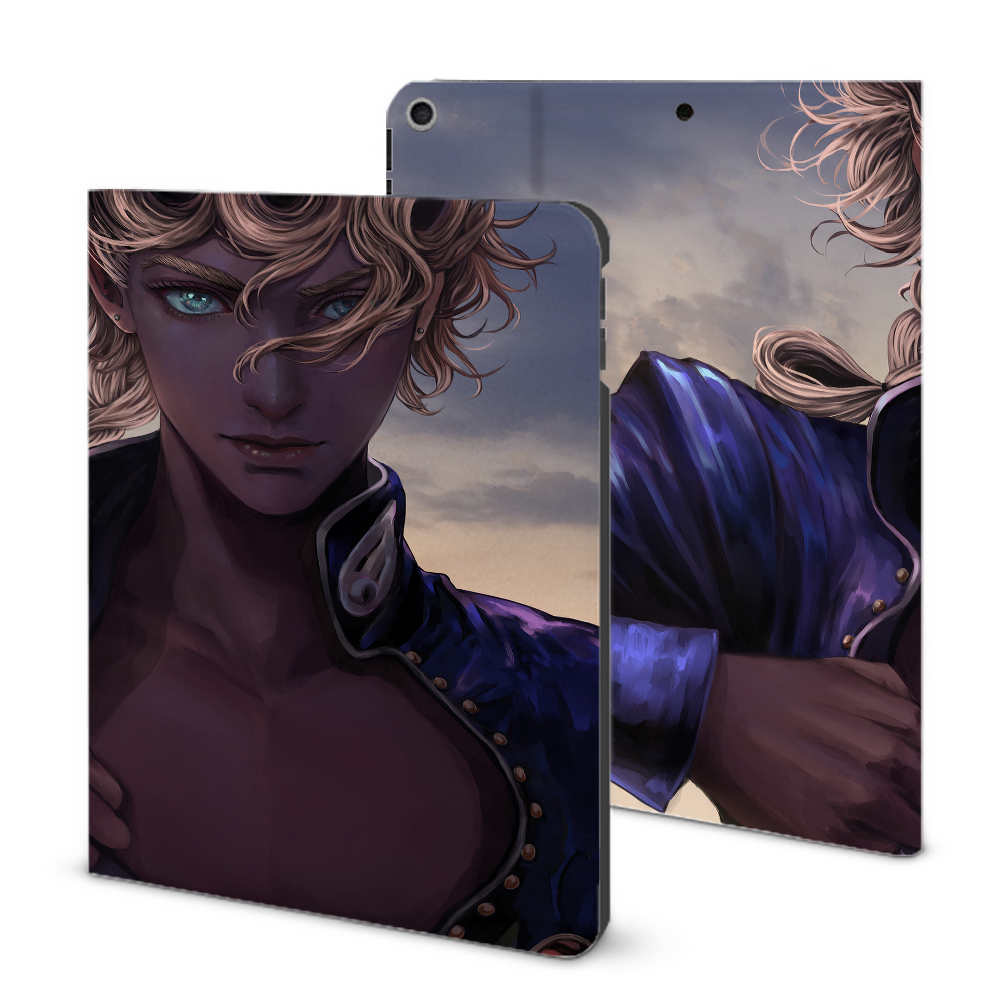 （画像用） ジョジョの奇妙な冒険 JoJo's Bizarre Adventure IPad ケース ブック型 PUレザー TPU 耐衝撃 軽量 薄型 ペン収納なし 全面保護 IPad 各モデル対応